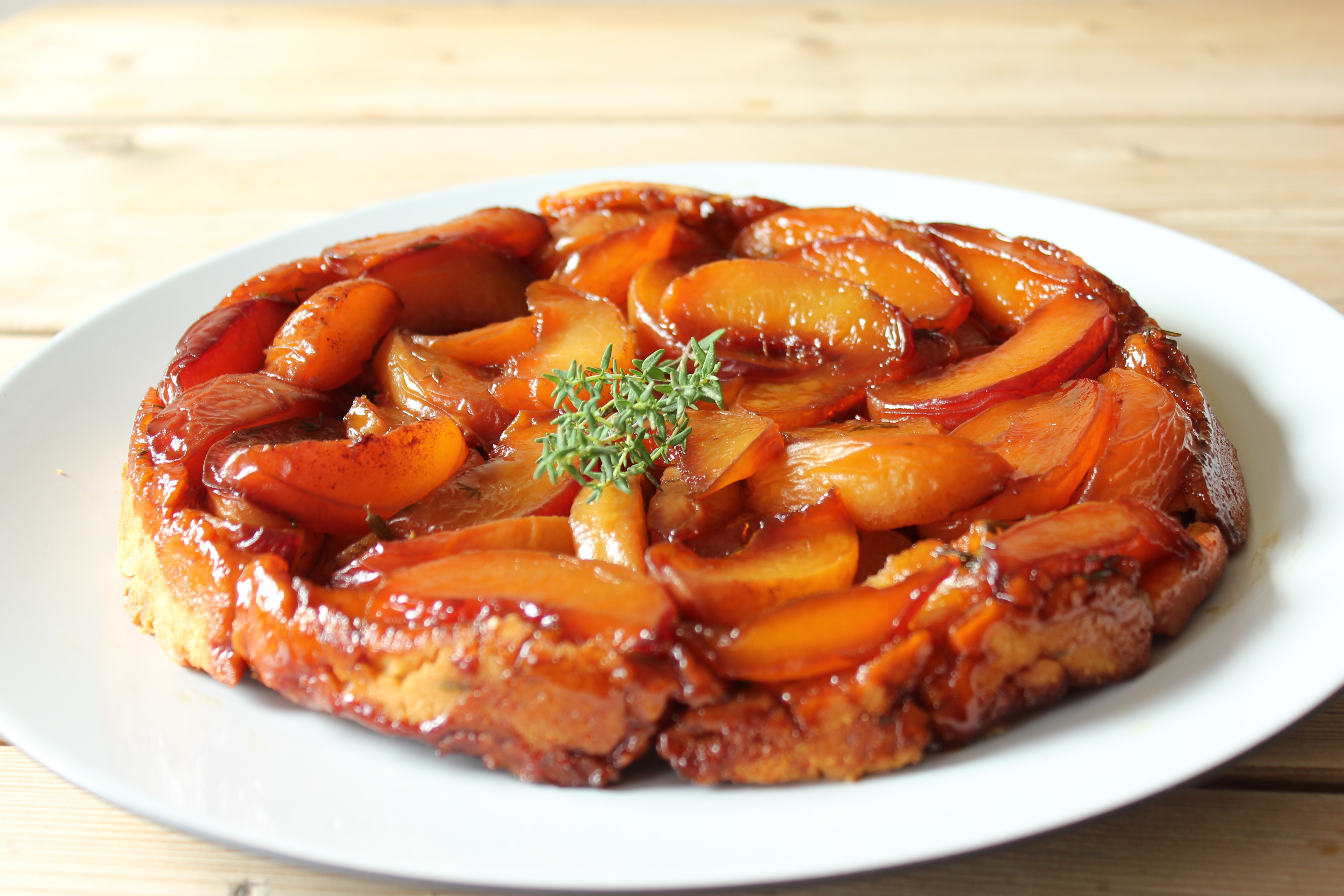 peach tarte tatin